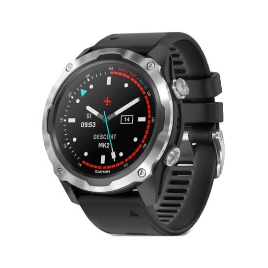 Смарт-годинник Garmin Descent Mk2 Stainless Steel with Black Band (010-02132-00/10)