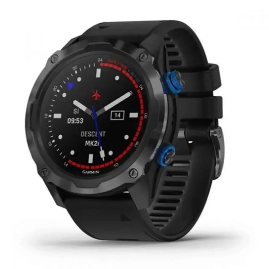 Смарт-годинник Garmin Descent Mk2i Titanium Carbon Gray DLC with Black Band (010-02132-01/11)