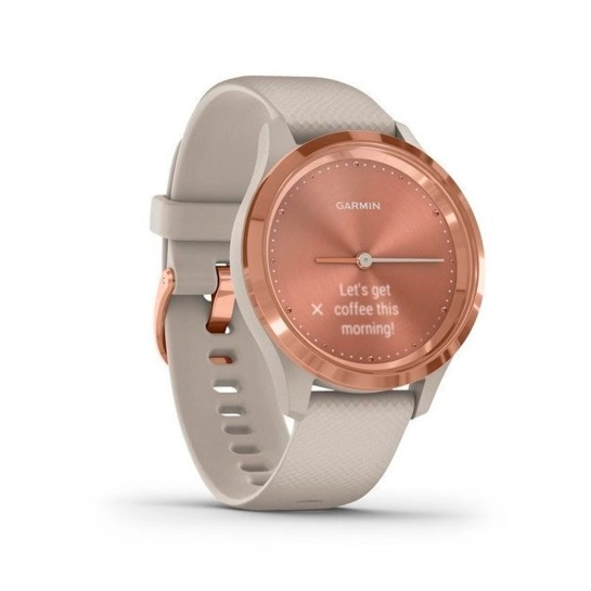 Смарт-годинник Garmin Vivomove 3s Rose Gold Stainless Steel Bezel w. Light Sand and Silicone B