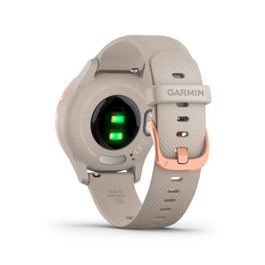 Смарт-годинник Garmin Vivomove 3s Rose Gold Stainless Steel Bezel w. Light Sand and Silicone B