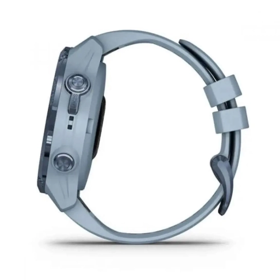 Смарт-годинник Garmin Descent MK2S Mineral Blue with Sea Foam Silicone Band (010-02403-07)