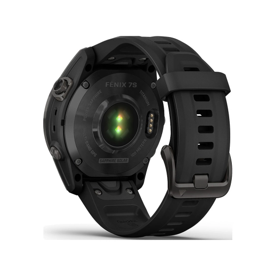 Смарт-годинник Garmin Fenix 7S Sapphire Solar Carbon Gray DLC with Black Band
