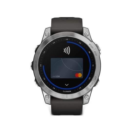 Смарт-годинник Garmin Fenix 7 Silver with Graphite Band