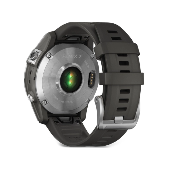 Смарт-годинник Garmin Fenix 7 Silver with Graphite Band