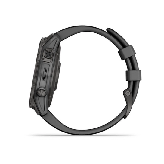 Смарт-годинник Garmin Fenix 7 Sapphire Solar Carbon Gray DLC Titanium with Black Band