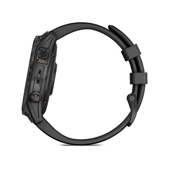 Смарт-годинник Garmin Fenix 7 Sapphire Solar Black DLC Titanium with Black Band