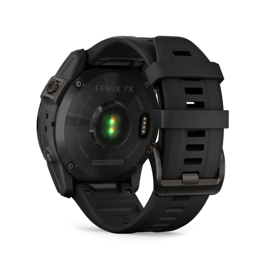 Смарт-годинник Garmin Fenix 7X Sapphire Solar Carbon Gray DLC Titanium with Black Band