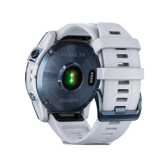 Смарт-годинник Garmin Fenix 7X Sapphire Solar Mineral Blue DLC Titanium with Whitestone Band