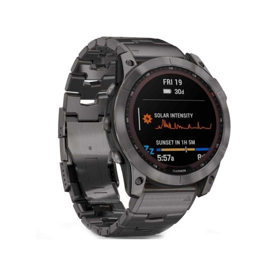 Смарт-годинник Garmin Fenix 7X Carbon Gray DLC Titanium with Titanium Band