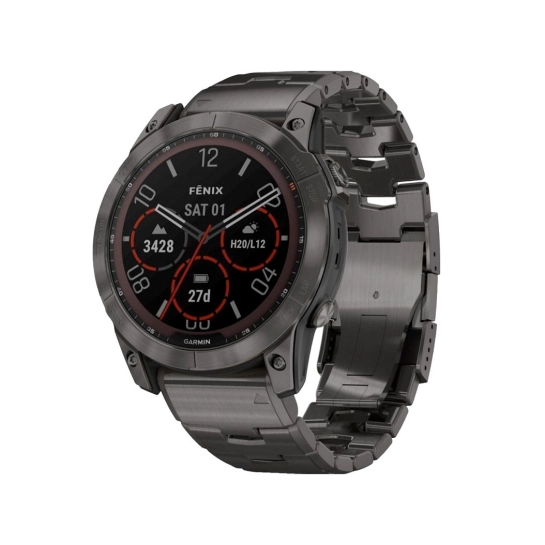 Смарт-годинник Garmin Fenix 7X Carbon Gray DLC Titanium with Titanium Band