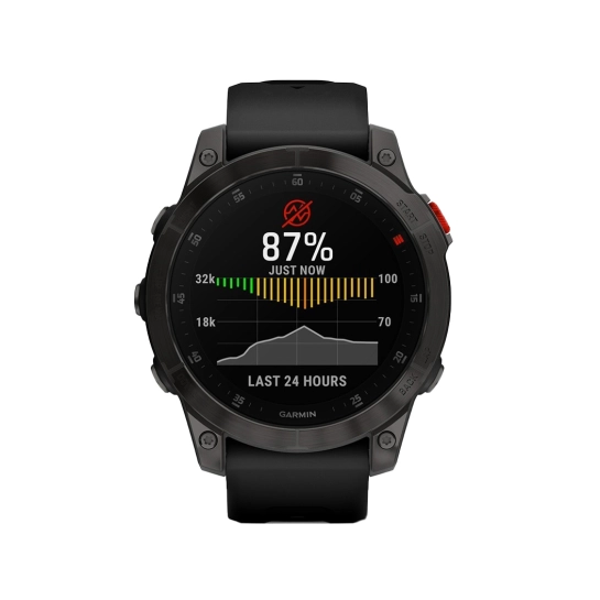 Смарт-годинник Garmin Epix (Gen 2) Sapphire Black/Titanium DLC with Black Band