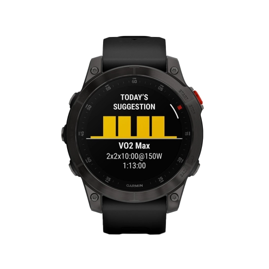 Смарт-годинник Garmin Epix (Gen 2) Sapphire Black/Titanium DLC with Black Band