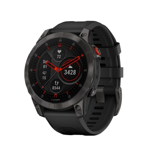 Смарт-годинник Garmin Epix (Gen 2) Sapphire Black/Titanium DLC with Black Band