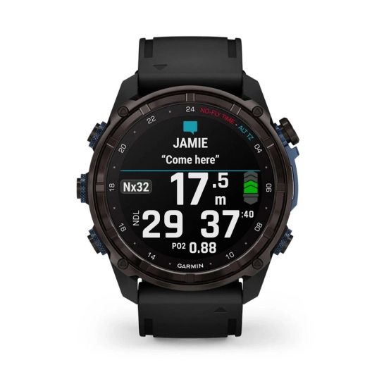 Смарт-годинник Garmin Descent MK3i 51mm Carbon Gray DLC Titanium with Black Silicone Band (010-02752-10/11)