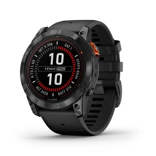 Смарт-годинник Garmin Fenix 7X Pro Solar Slate Gray w. Black Band