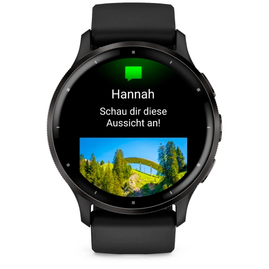 Смарт-годинник Garmin Venu 3 Slate Stainless Steel Bezel with Black Case and Silicone Band (010-02784-01/51)