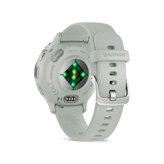 Смарт-годинник Garmin Venu 3S Silver Stainless Steel Bezel with Sage Gray Case and Silicone Band