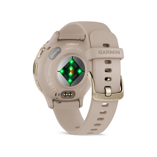 Смарт-годинник Garmin Venu 3S Soft Gold Stainless Steel Bezel with French Gray Case and Silicone Band