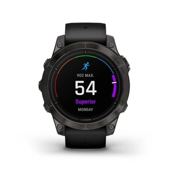 Смарт-годинник Garmin Epix Pro Gen 2 Sapphire Edition 47мм Carbon Gray DLC Titanium with Black Band (010-02803-10/11)
