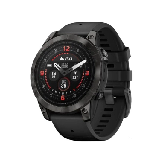 Смарт-годинник Garmin Epix Pro Gen 2 Sapphire Edition 47мм Carbon Gray DLC Titanium with Black Band (010-02803-10/11)