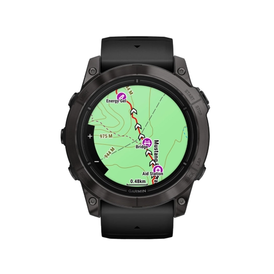 Смарт-годинник Garmin Epix Pro Gen 2 Sapphire Edition 51mm Carbon Gray DLC Titanium with Black Band (010-02804-00/01)