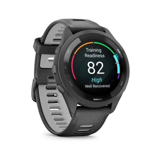 Смарт-годинник Garmin Forerunner 265 Black Bezel and Case w. Black/Powder Gray Silicone Band
