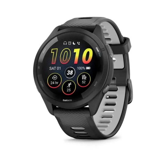 Смарт-годинник Garmin Forerunner 265 Black Bezel and Case w. Black/Powder Gray Silicone Band
