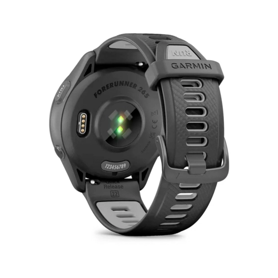 Смарт-годинник Garmin Forerunner 265 Black Bezel and Case w. Black/Powder Gray Silicone Band