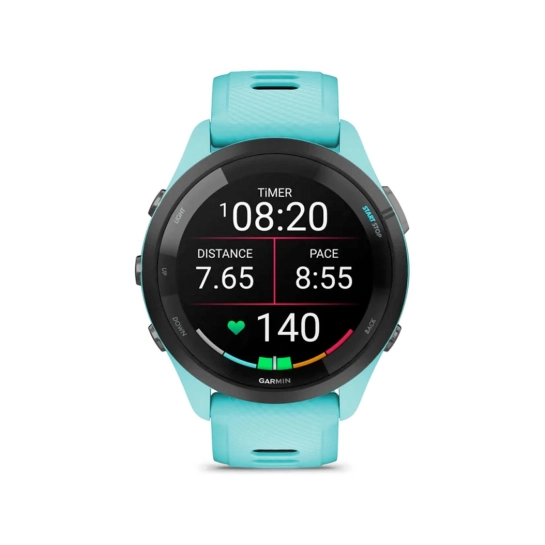 Смарт-годинник Garmin Forerunner 265 Black Bezel w. Aqua Case and Aqua/Black Silicone Band