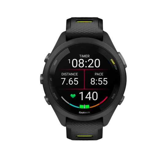 Смарт-годинник Garmin Forerunner 265S Black Bezel and Case w. Black/Amp Yellow S. Band
