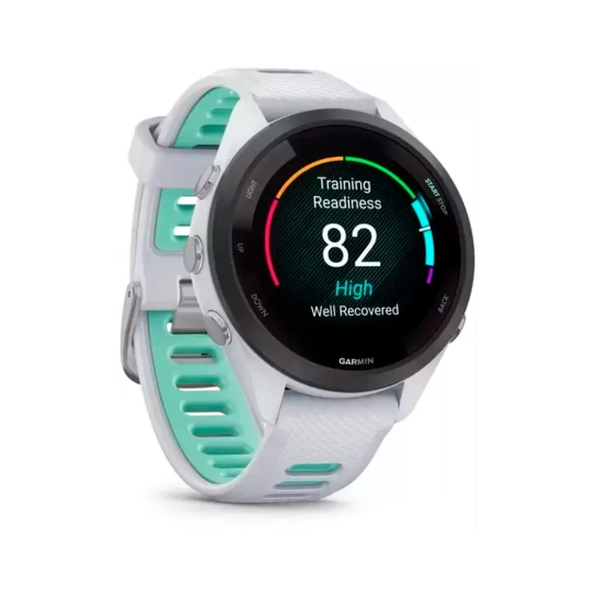 Смарт-годинник Garmin Forerunner 265S Black Bezel with Whitestone Case and Whitestone/Neo Tropic Silicone Band
