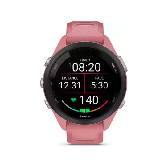 Смарт-годинник Garmin Forerunner 265S Black Bezel w. Light Pink Case and Light Pink/Whitestone S. Band