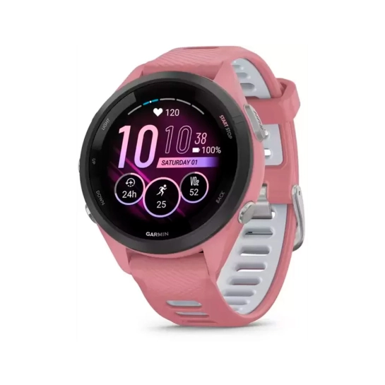 Смарт-годинник Garmin Forerunner 265S Black Bezel w. Light Pink Case and Light Pink/Whitestone S. Band