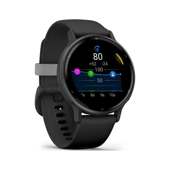 Смарт-годинник Garmin Vivoactive 5 Slate Aluminum Bezel with Black Case and Silicone Band (010-02862-10) Open Box
