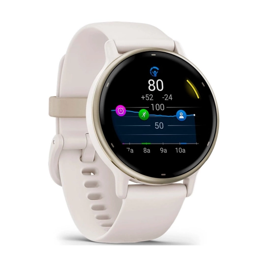 Смарт-годинник Garmin Vivoactive 5 Cream Gold Aluminum Bezel with Ivory Case and Silicone Band (010-02862-11/51)