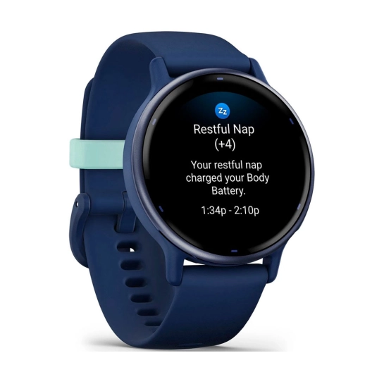 Смарт-годинник Garmin Vivoactive 5 Metallic Navy Aluminum Bezel with Navy Case and Silicone Band (010-02862-12/52)