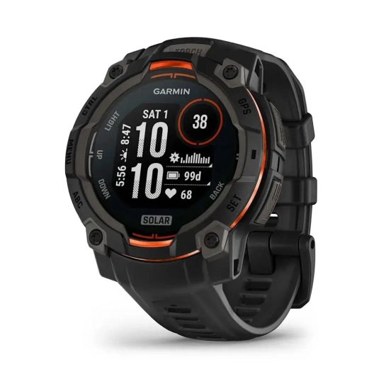 Смарт-годинник Garmin Instinct 3 45mm Solar Black with Black Band (010-02934-00)