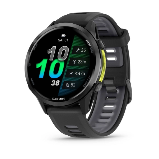 Смарт-годинник Garmin Forerunner 970 Carbon Gray DLC Titanium w. Black Case and Black/Translucent W. Band (010-02969-00/10)