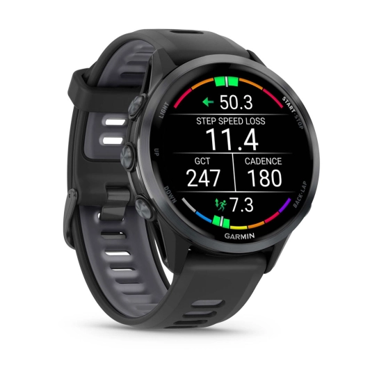Смарт-годинник Garmin Forerunner 970 Carbon Gray DLC Titanium w. Black Case and Black/Translucent W. Band (010-02969-00/10)
