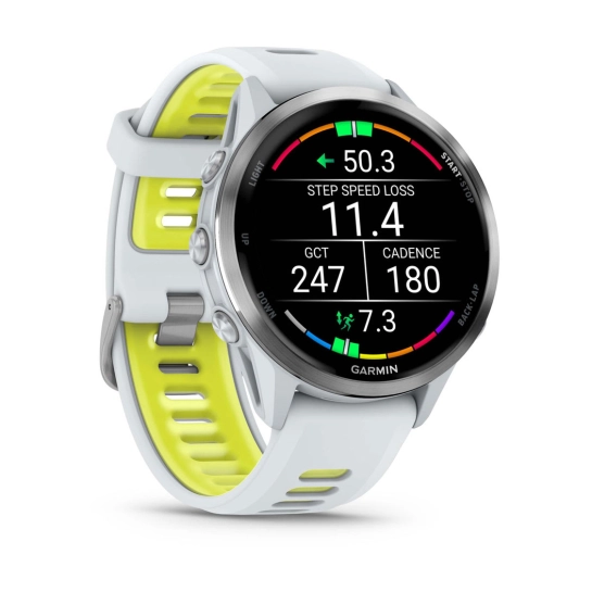 Смарт-годинник Garmin Forerunner 970 Titanium w. Whitestone Case and Whitestone/T. Amp Yellow Band (010-02969-01/11)