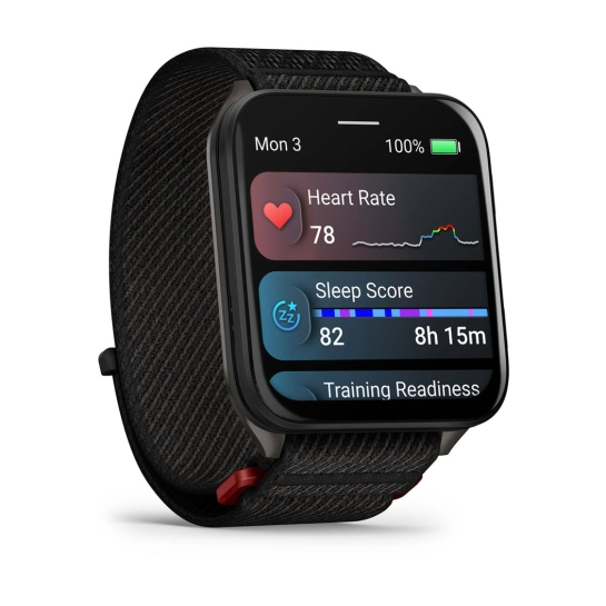 Смарт-годинник Garmin Venu X1 Black with Slate Titanium Caseback and Black ComfortFit Nylon Band (010-02980-00/02)