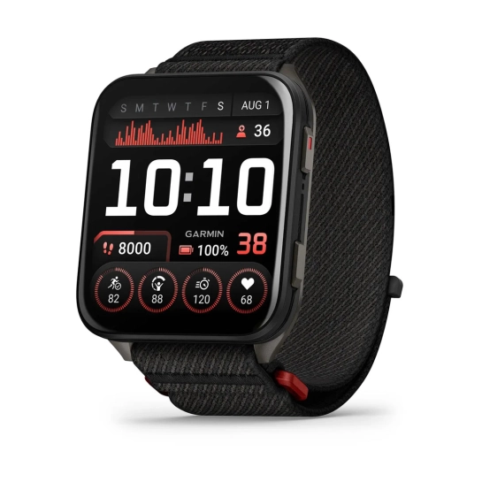 Смарт-годинник Garmin Venu X1 Black with Slate Titanium Caseback and Black ComfortFit Nylon Band (010-02980-00/02)