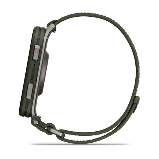 Смарт-годинник Garmin Venu X1 Moss with Titanium Caseback and Moss ComfortFit Nylon Band (010-02980-01/03)