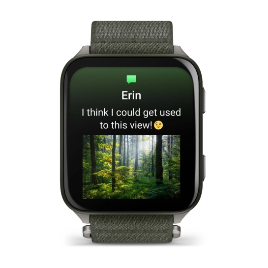 Смарт-годинник Garmin Venu X1 Moss with Titanium Caseback and Moss ComfortFit Nylon Band (010-02980-01/03)