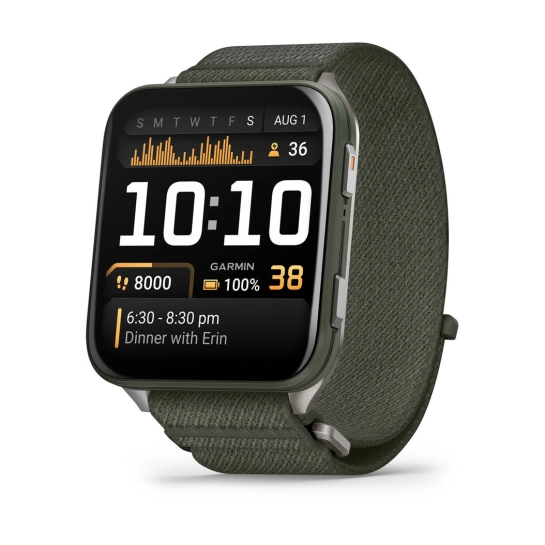 Смарт-годинник Garmin Venu X1 Moss with Titanium Caseback and Moss ComfortFit Nylon Band (010-02980-01/03)