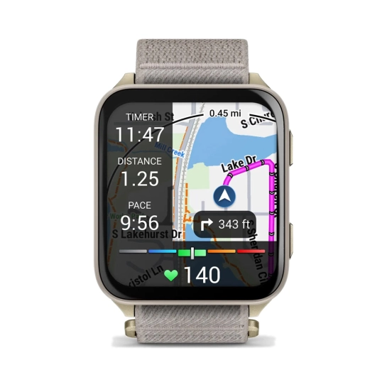 Смарт-годинник Garmin Venu X1 Soft Gold Titanium and French Grey Nylon (010-02980-33/08/09)