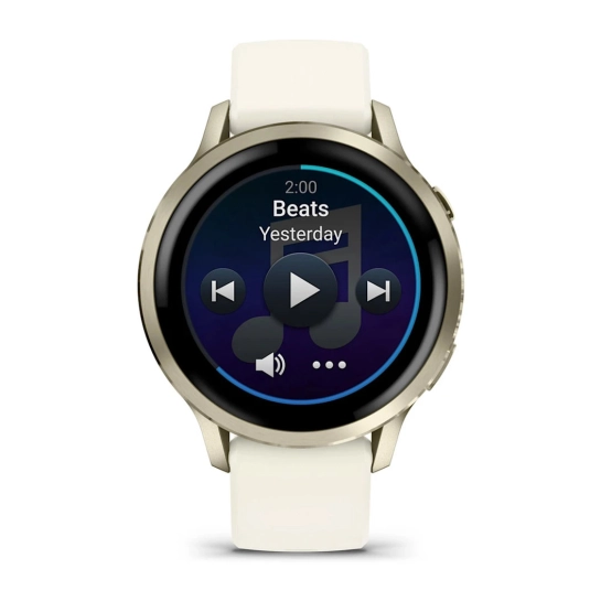 Смарт-годинник Garmin Venu 4 41 mm Lunar Gold with Bone Silicone Band (010-03013-00)