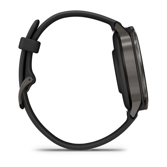 Смарт-годинник Garmin Venu 4 41 mm Slate with Black Silicone Band (010-03013-02)