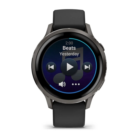 Смарт-годинник Garmin Venu 4 41 mm Slate with Black Silicone Band (010-03013-02)