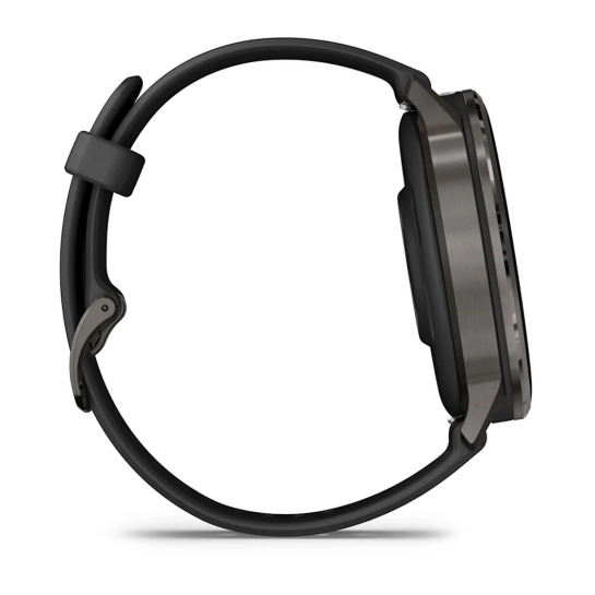 Смарт-годинник Garmin Venu 4 45 mm Slate with Black Silicone Band (010-03014-00)